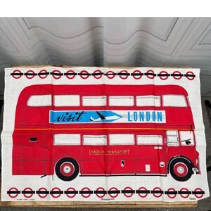 VTG Ulster Pure Irish Linen London Routemaster Bus Tea Towel Design Centre